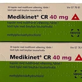 Oryginalne opakowanie leku Medikinet CR 40mg Medice - Metylofenidat na ADHD bez recepty