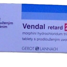 Oryginalne opakowanie leku Vendal Retard 200mg G.L. Pharma - Morfina w tabletkach