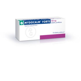 Oryginalne opakowanie leku Mydocalm Forte 150mg Gedeon Richter - Tolperyzon na ból pleców