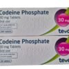 Oryginalne opakowanie leku Kodeina Bez Recepty 30mg Teva - Fosforan kodeiny na ból