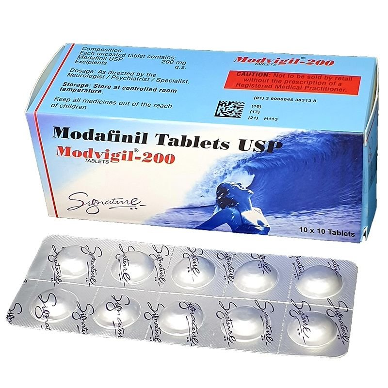 Oryginalne blistry Modvigil 200mg HAB Pharma 100 tabletek - Modafinil bez recepty na koncentrację